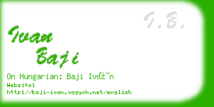 ivan baji business card